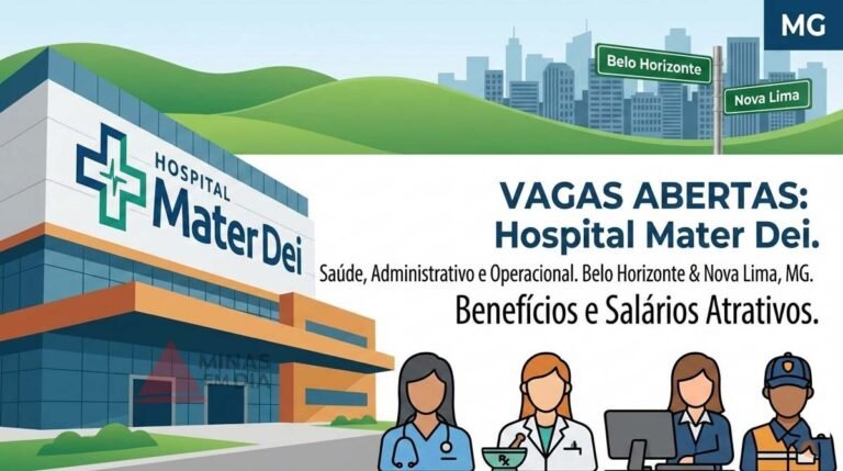 Rede Mater Dei de Saúde abre vagas em Belo Horizonte, Nova Lima e Betim