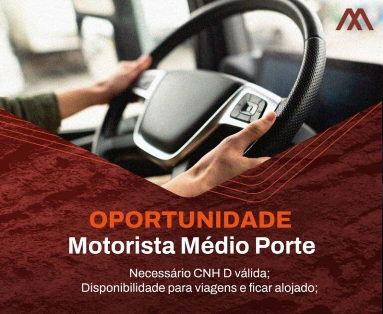 Alojamento! Empresa de Engenharia abre vaga para Motorista de Médio Porte