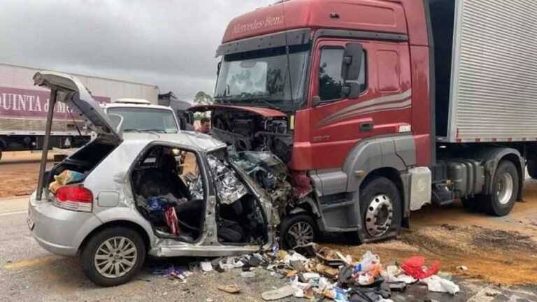 Pai, mãe, três filhos, avó e cachorro de estimação morrem em acidente na BR-251