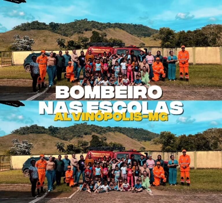Bombeiros de Alvinópolis levam orientação e prevenção a escolas rurais