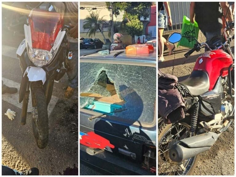 Colisão entre duas motos deixa homem ferido na Av. Wilson Alvarenga, em João Monlevade