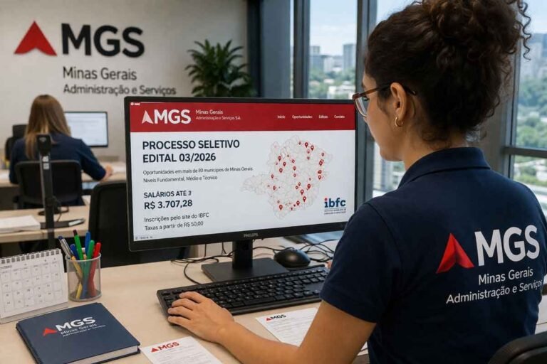 Guia completo! MGS-MG abre Processo Seletivo com vagas em +80 cidades de Minas Gerais: salários até R$ 3.707