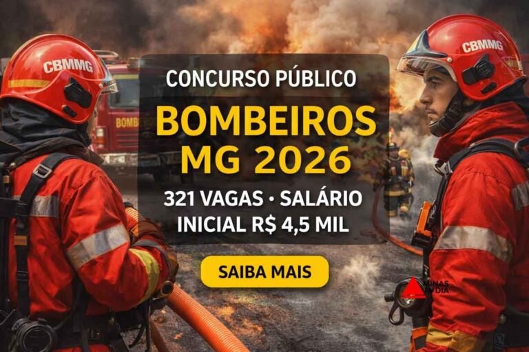 Corpo de Bombeiros de Minas Gerais abre concurso com 321 vagas para Soldados
