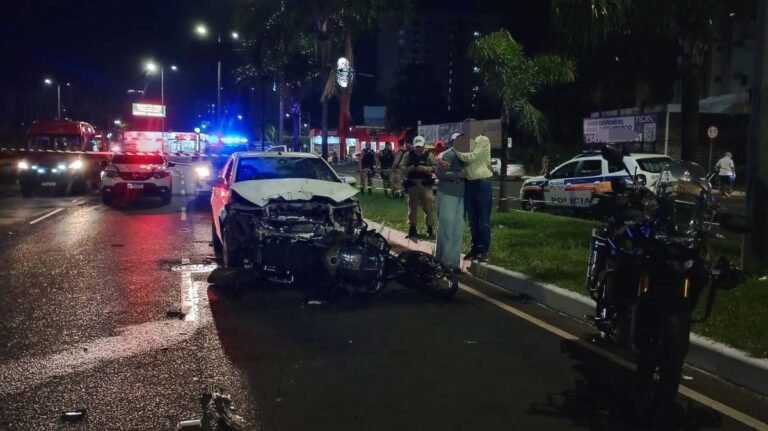 Vídeo; Motorista distraída com celular atropela três policiais em Minas