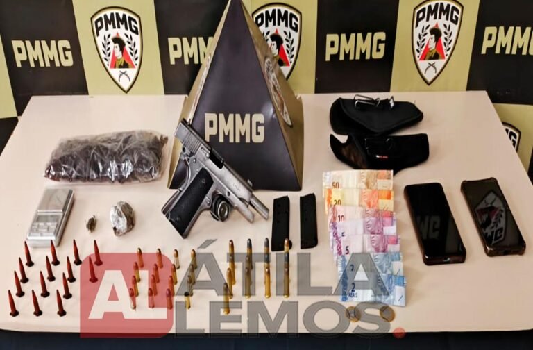 Polícia de João Monlevade prende suspeitos de tráfico e arma