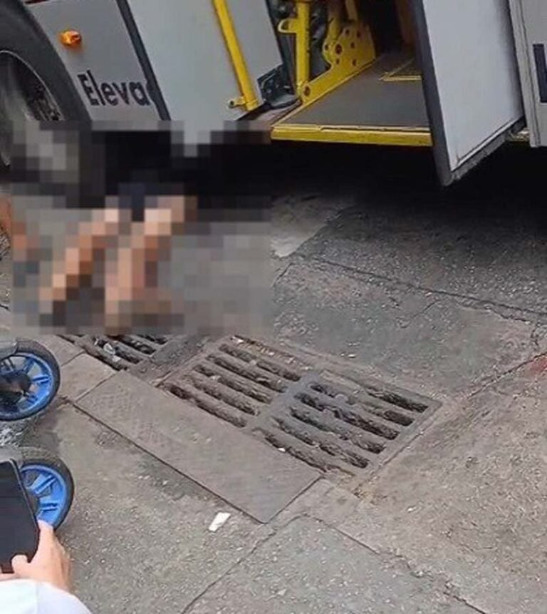 Homem é resgatado com vida após ser atropelado e ficar preso debaixo de ônibus no Centro de Belo Horizonte