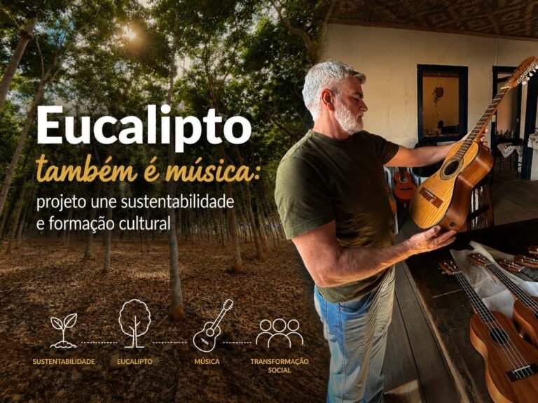 Eucalipto vira música em projeto sustentável apoiado pela CENIBRA