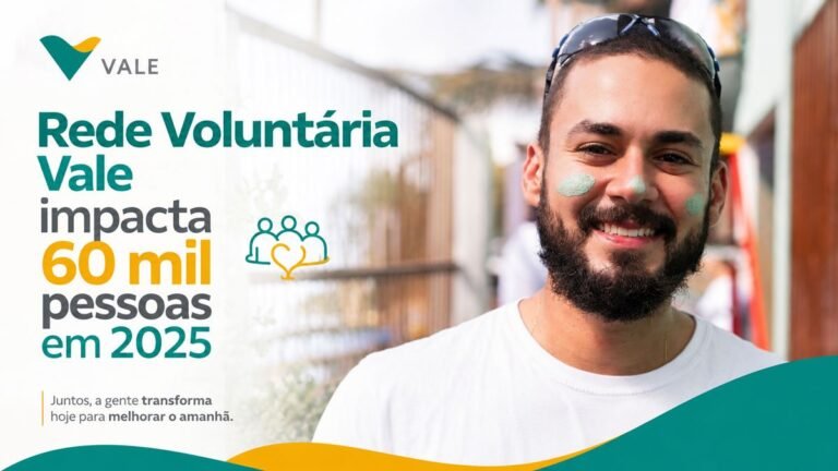 Rede Voluntária Vale impacta 60 mil pessoas em 2025
