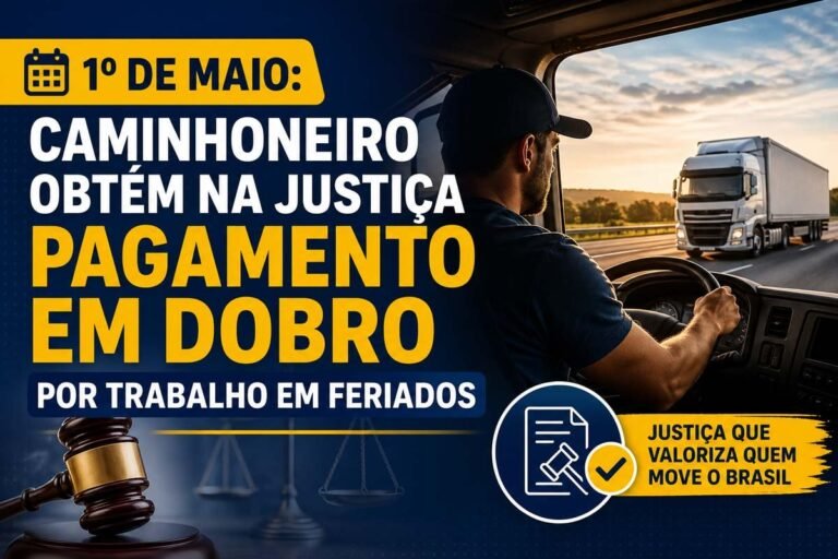 Saiba mais! 1º de maio: caminhoneiro obtém na Justiça pagamento em dobro por trabalho em feriados
