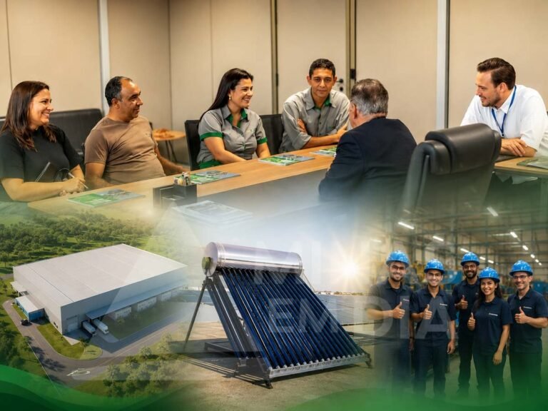 São Gonçalo do Rio Abaixo recebe indústria pioneira em aquecedores solares com tecnologia única no país