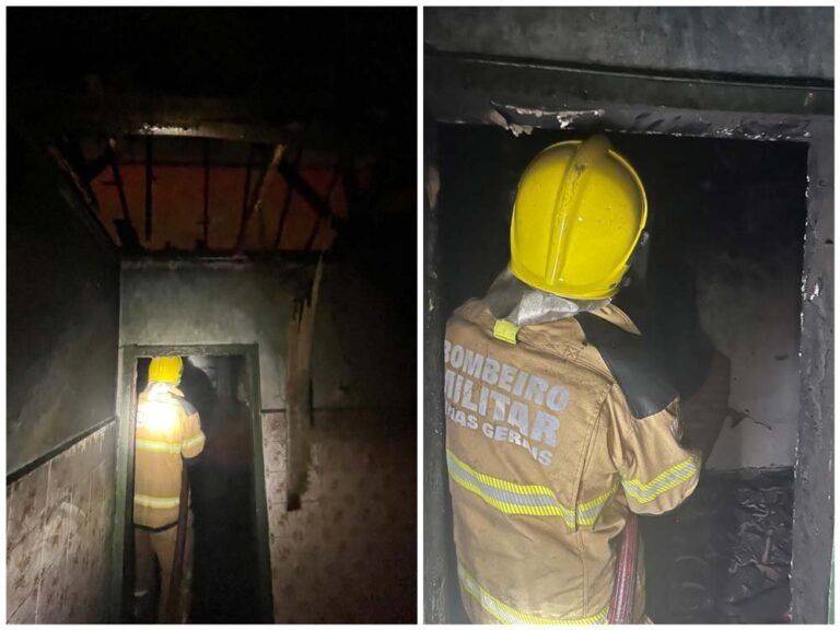 Incêndio atinge residência e compromete estrutura de imóvel em Bela Vista de Minas