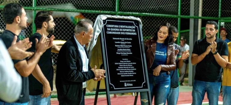 São Gonçalo do Rio Abaixo inaugura quadra coberta nos Fernandes e avança no esporte