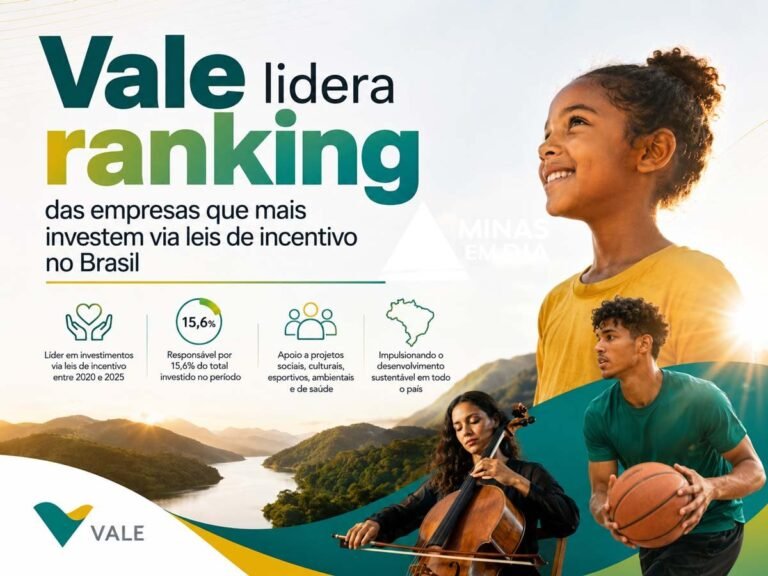 Vale lidera ranking das empresas que mais investem via leis de incentivo no Brasil