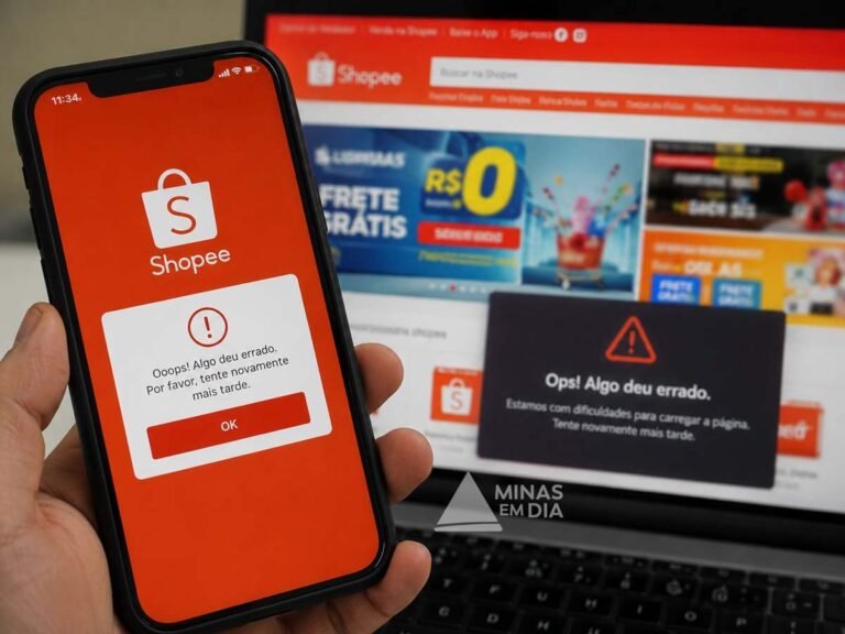Usuários relatam instabilidade na Shopee e plataforma registra aumento de notificações de falhas