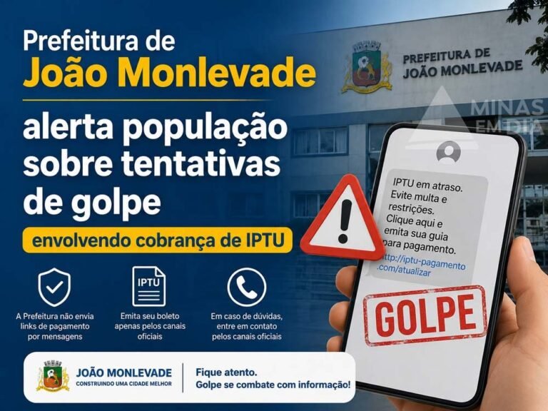 Prefeitura de João Monlevade alerta população sobre tentativas de golpe envolvendo cobrança de IPTU