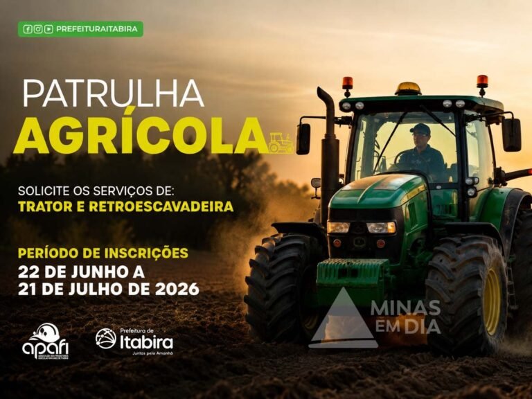 Itabira; Patrulha Agrícola abre inscrições para atendimento aos produtores rurais