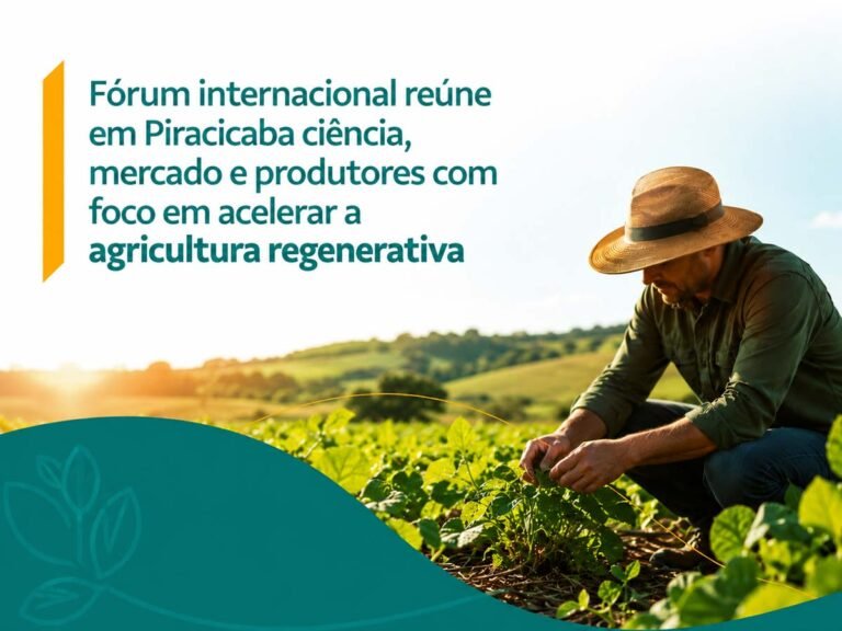 Fórum internacional reúne em Piracicaba ciência, mercado e produtores com foco em acelerar a agricultura regenerativa