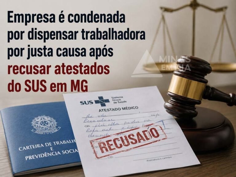 Empresa é condenada por dispensar trabalhadora por justa causa após recusar atestados do SUS em MG