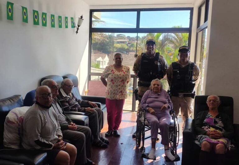 Polícia Militar realiza visita preventiva em instituição de acolhimento de idosos em João Monlevade