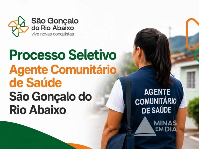 Prefeitura de São Gonçalo do Rio Abaixo abre inscrições para Agentes Comunitários de Saúde