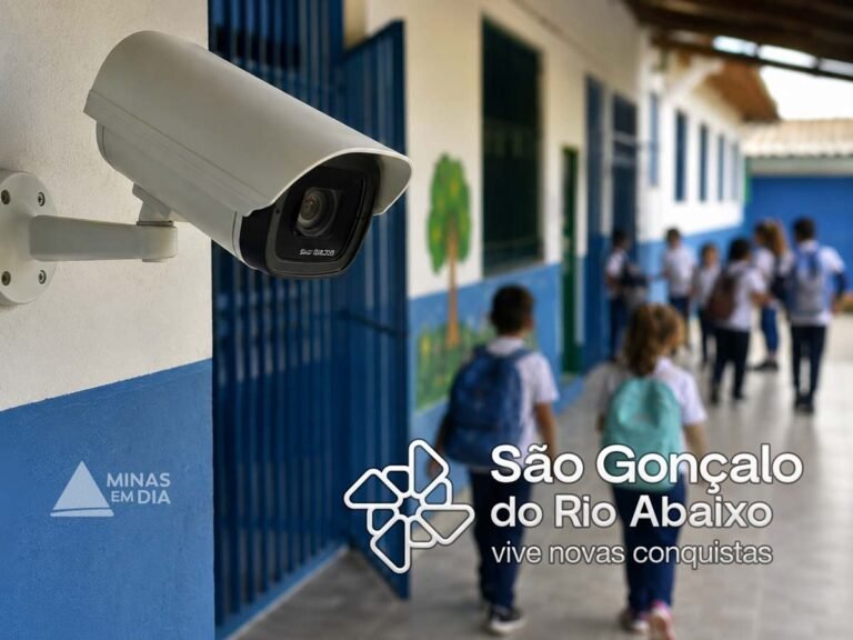São Gonçalo do Rio Abaixo amplia segurança nas escolas com videomonitoramento e reconhecimento facial