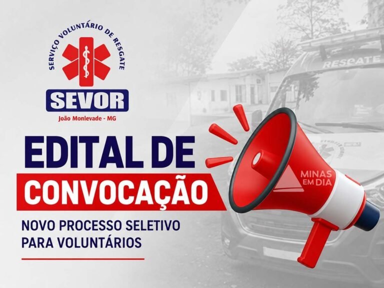 Sevor abre processo seletivo para novos profissionais voluntários em João Monlevade