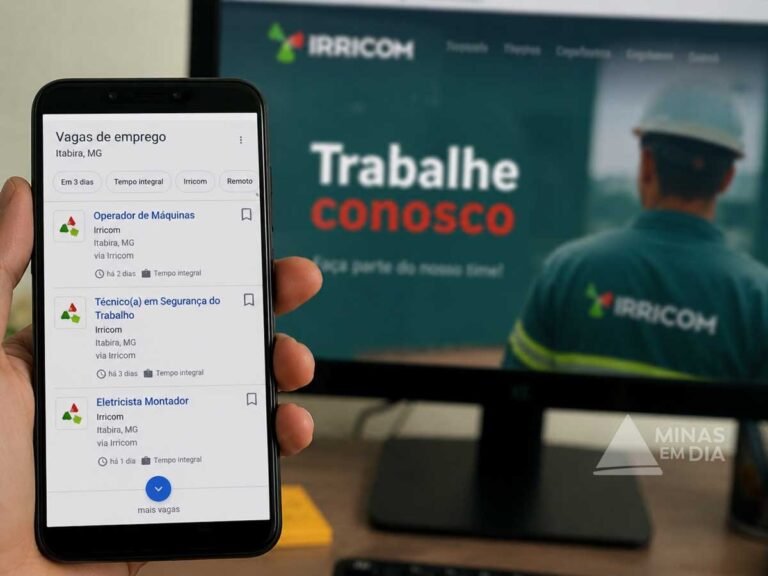 IrriCom anuncia novas oportunidades de emprego em Itabira