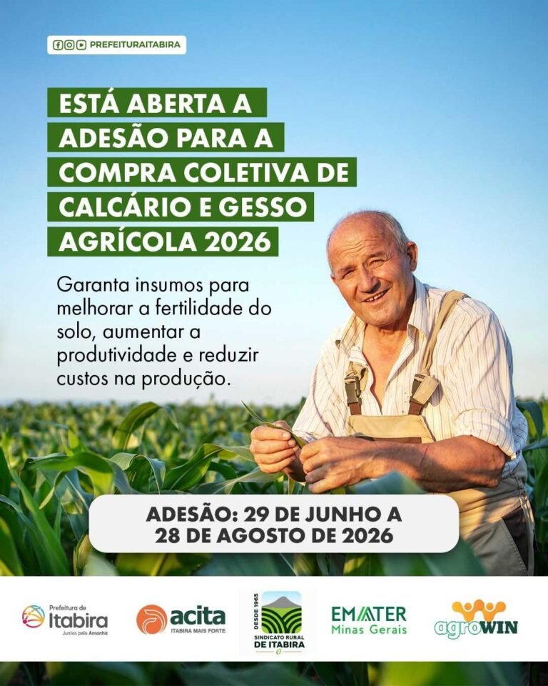 Compra coletiva ajuda produtores rurais de Itabira a reduzir custos e preparar o solo para uma safra