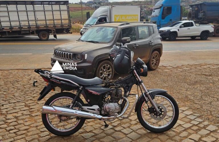Motociclista de Monlevade fica ferido após colisão com carro em frente ao Graal na BR-381