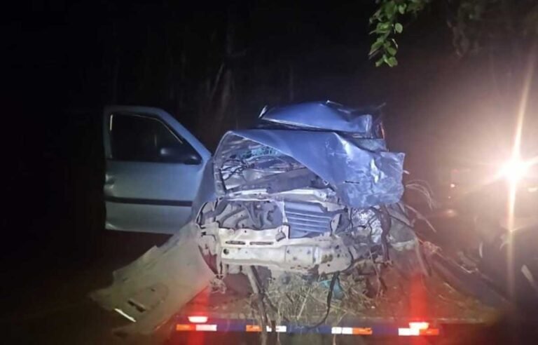Colisão frontal entre carro e caminhão deixa um morto e um ferido na MG-123, em Rio Piracicaba
