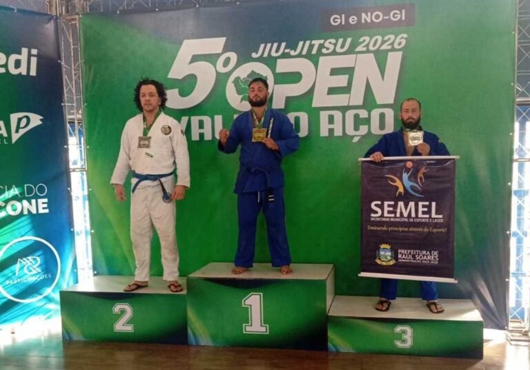 Atletas de São Gonçalo conquistam títulos no 5º Open Vale do Aço de Jiu-Jítsu
