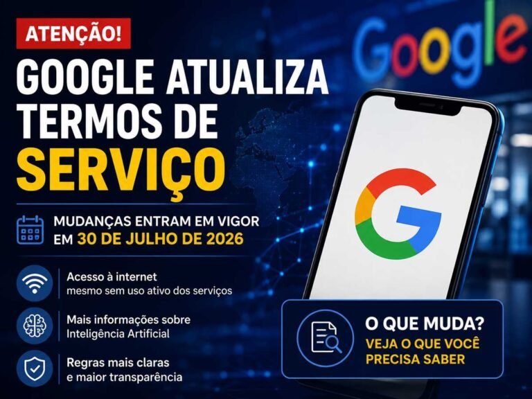 Google atualiza Termos de Serviço; veja o que muda a partir de 30 de julho de 2026 e quais podem ser os impactos