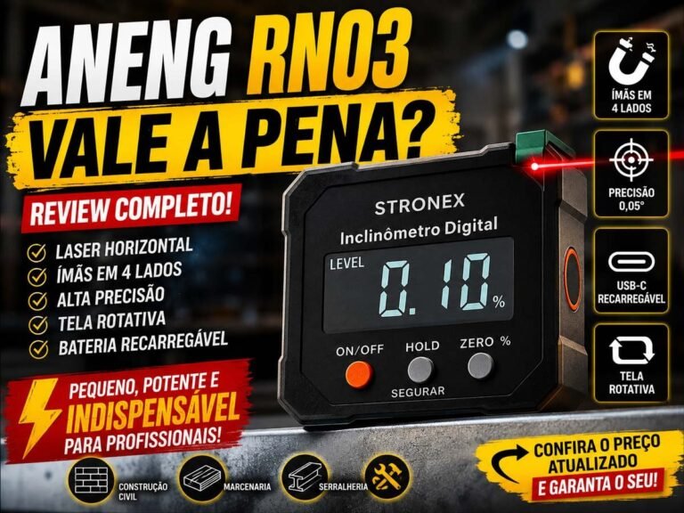 ANENG RN03 vale a pena? Review completo do medidor digital de ângulo com laser e ímã de 4 lados