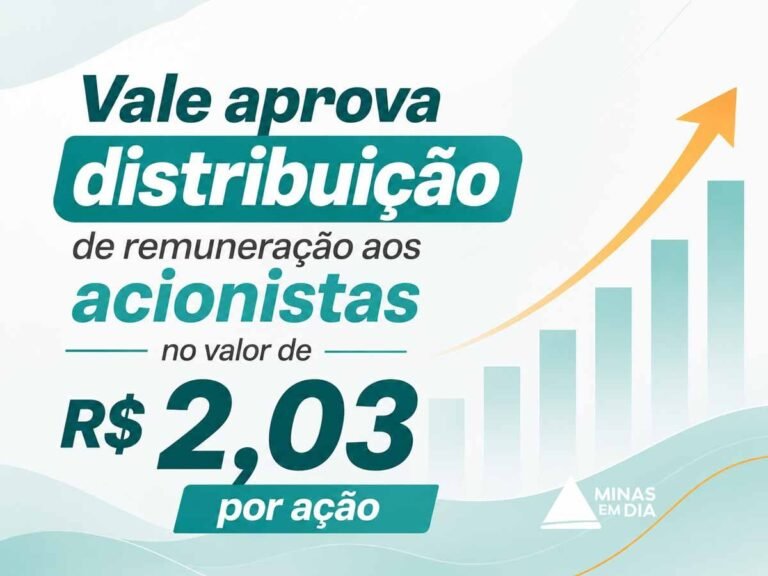 Vale aprova distribuição de R$ 2,03 por ação em juros sobre capital próprio e dividendos
