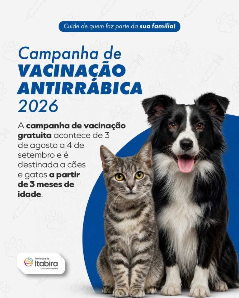 Prefeitura de Itabira inicia vacinação antirrábica com previsão de imunizar mais de 10 mil animais