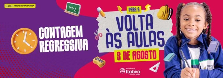 Mais de 9,4 mil estudantes retornam às aulas na rede municipal de Itabira na segunda-feira