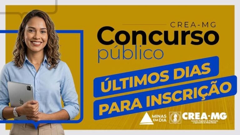 Últimos dias para se inscrever no Concurso do Crea-MG