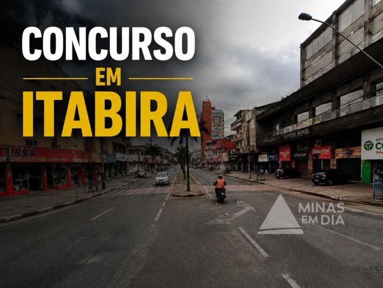 Guia Completo! Concurso público em Itabira abre vagas com salários de até R$ 6,2 mil; veja cargos e inscrições