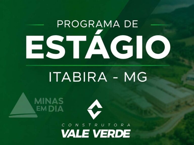 Construtora Vale Verde abre vagas de estágio em Itabira