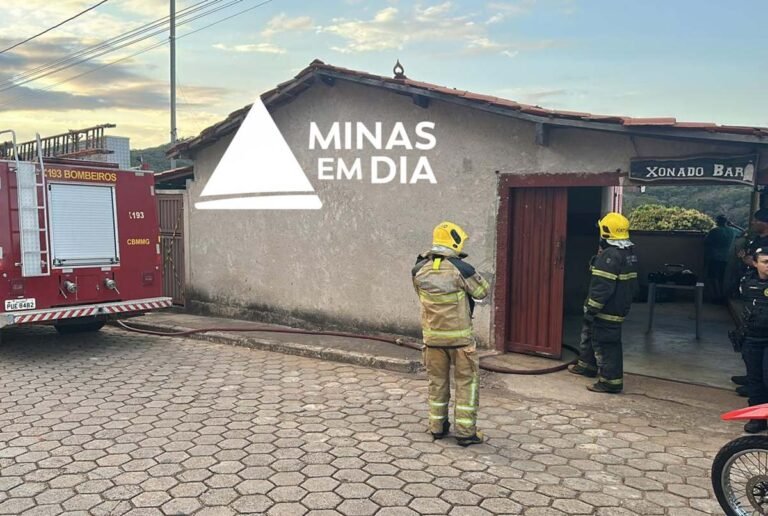 Incêndio atinge residência e mobiliza Bombeiros em São Gonçalo do Rio Abaixo