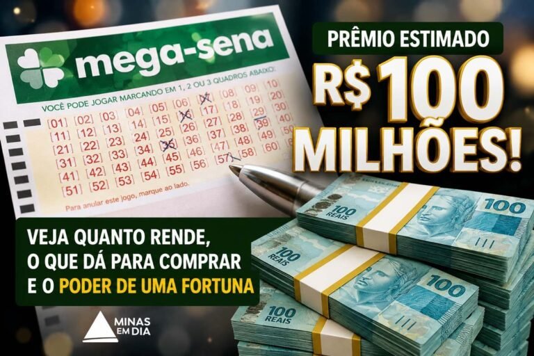 Mega-Sena pode pagar R$ 100 milhões neste sábado: quanto essa fortuna renderia por mês?