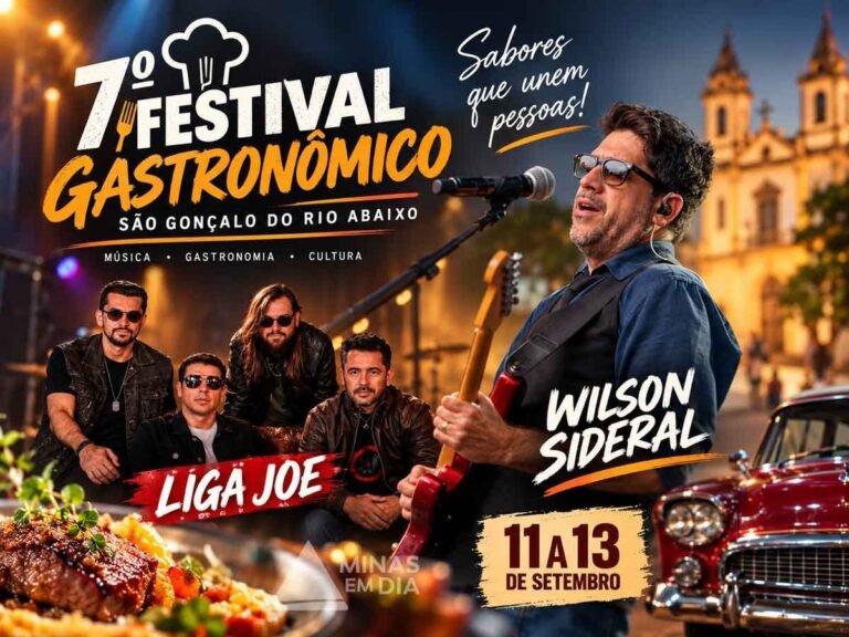 Fim de semana terá música, gastronomia e carros antigos em São Gonçalo do Rio Abaixo