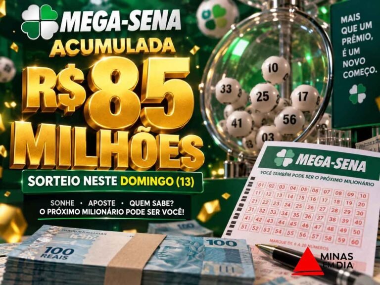 Mega-Sena acumula e pode pagar R$ 85 milhões neste domingo; veja números que mais saem