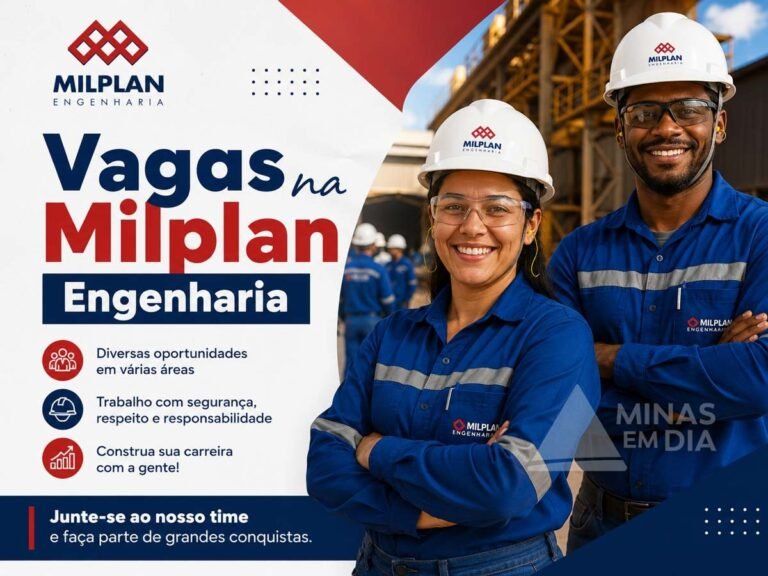 MILPLAN Engenharia abre vagas em Conceição do Mato Dentro